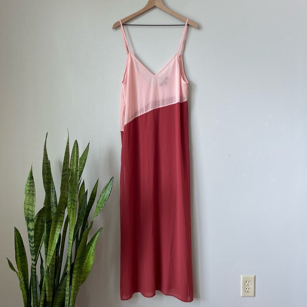 Lulu’s Seaside Retreat Color Block Sheer Maxi Coverup Dress